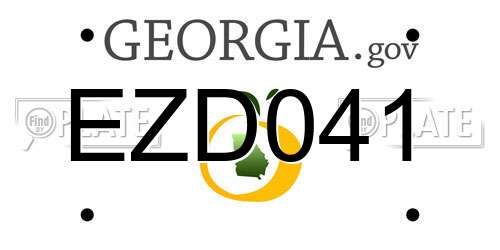 EZD041 Georgia License Plate