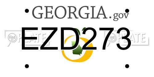 EZD273 Georgia License Plate
