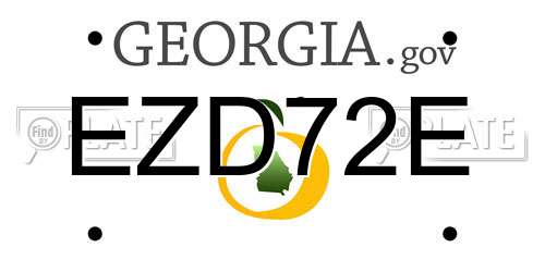 EZD72E Georgia License Plate