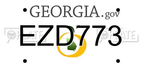 EZD773 Georgia License Plate