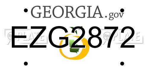 EZG2872 Georgia License Plate