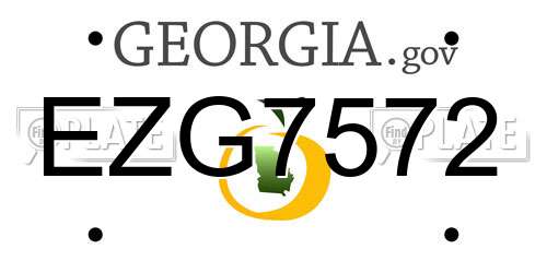 EZG7572 Georgia License Plate