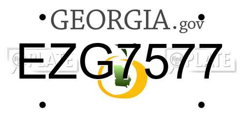 EZG7577 Georgia License Plate