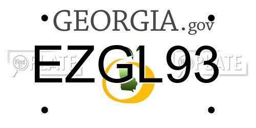 EZGL93 Georgia License Plate