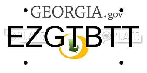 EZGTBTT Georgia License Plate