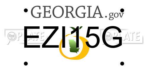 EZI15G Georgia License Plate