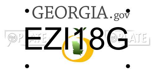 EZI18G Georgia License Plate