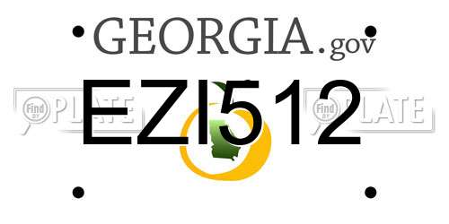 EZI512 Georgia License Plate