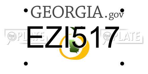 EZI517 Georgia License Plate