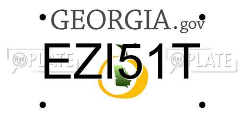 EZI51T Georgia License Plate
