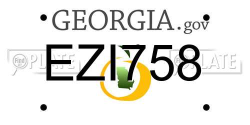 EZI758 Georgia License Plate