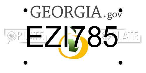 EZI785 Georgia License Plate