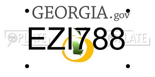 EZI788 Georgia License Plate