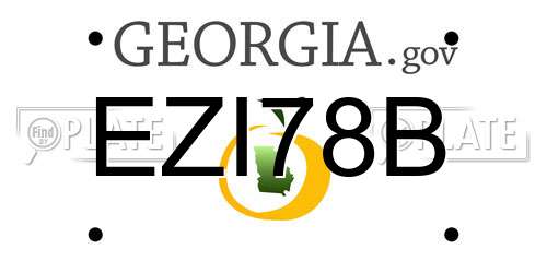 EZI78B Georgia License Plate
