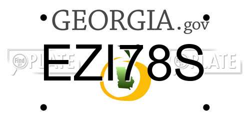 EZI78S Georgia License Plate