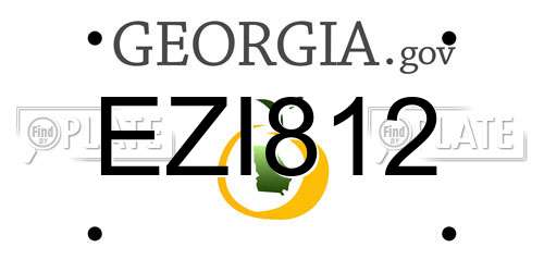 EZI812 Georgia License Plate