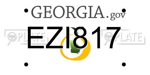 EZI817 Georgia License Plate