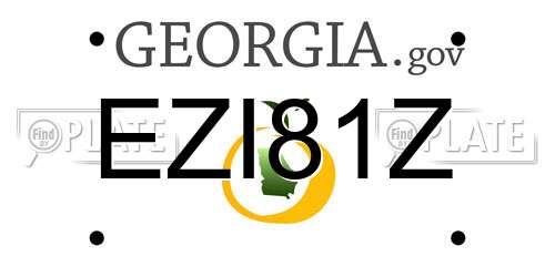 EZI81Z Georgia License Plate