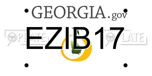 EZIB17 Georgia License Plate