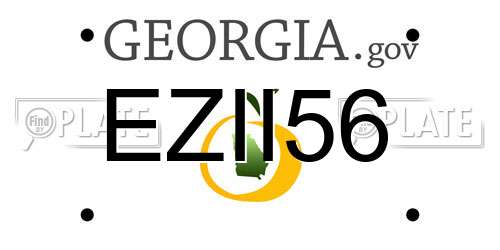 EZII56 Georgia License Plate