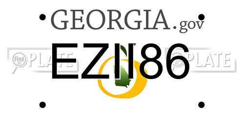 EZII86 Georgia License Plate