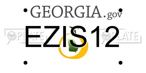 EZIS12 Georgia License Plate