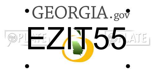 EZIT55 Georgia License Plate