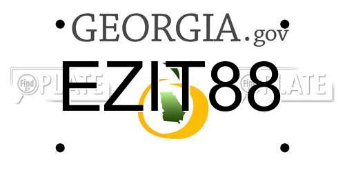 EZIT88 Georgia License Plate
