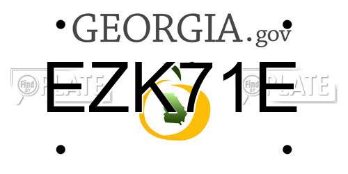 EZK71E Georgia License Plate