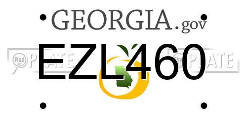 EZL460 Georgia License Plate
