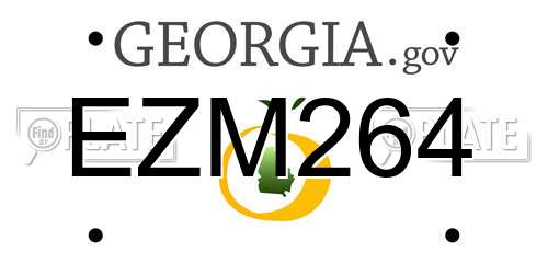 EZM264 Georgia License Plate