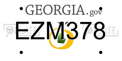 EZM378 Georgia License Plate
