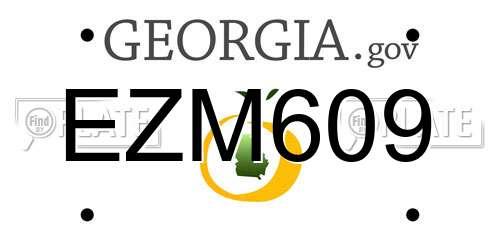 EZM609 Georgia License Plate
