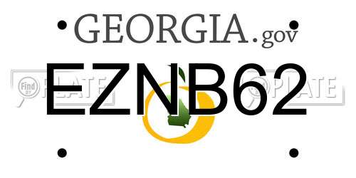 EZNB62 Georgia License Plate