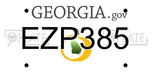 EZP385 Georgia License Plate