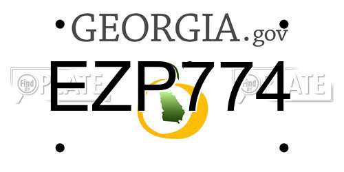 EZP774 Georgia License Plate