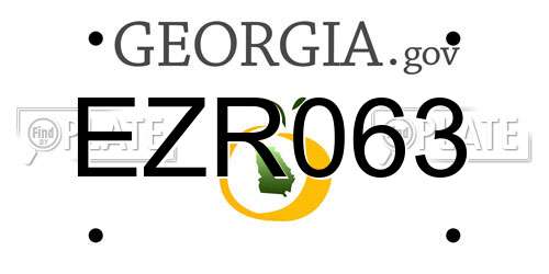 EZR063 Georgia License Plate