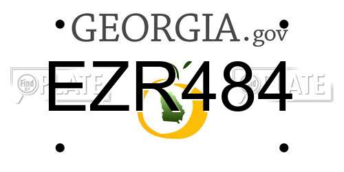 EZR484 Georgia License Plate