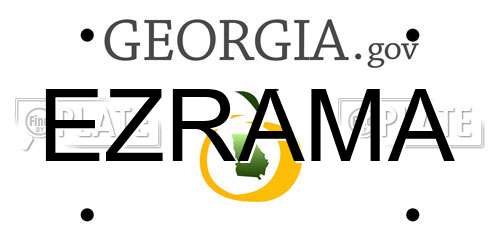 EZRAMA Georgia License Plate