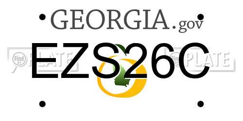 EZS26C Georgia License Plate