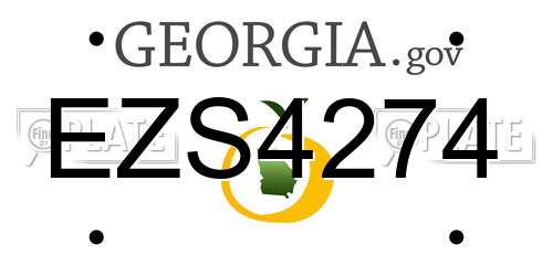 EZS4274 Georgia License Plate