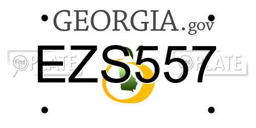 EZS557 Georgia License Plate