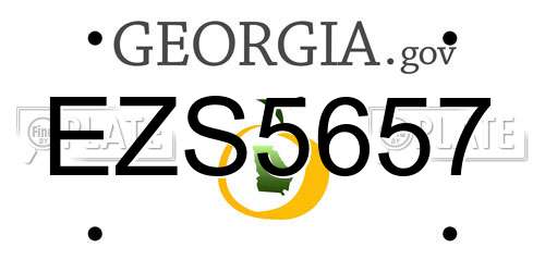 EZS5657 Georgia License Plate