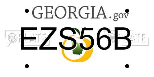 EZS56B Georgia License Plate