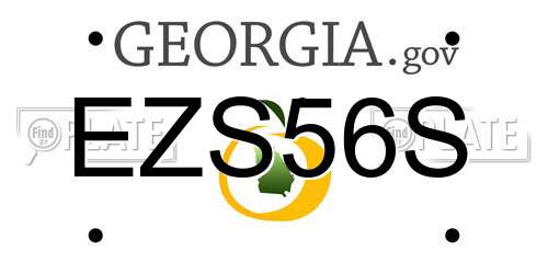 EZS56S Georgia License Plate