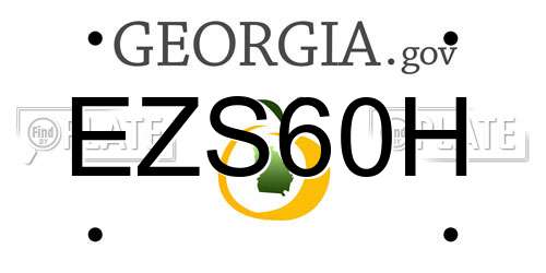 EZS60H Georgia License Plate