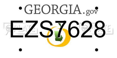 EZS7628 Georgia License Plate
