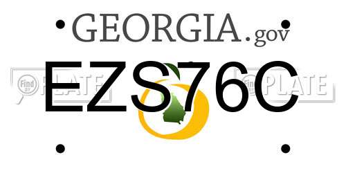 EZS76C Georgia License Plate