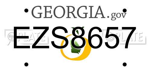 EZS8657 Georgia License Plate