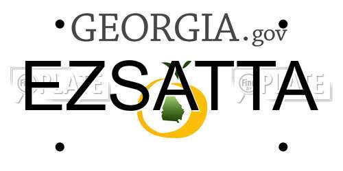EZSATTA Georgia License Plate